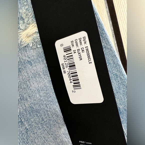 Edwin - Cai High Waist Ripped Straight Leg Jeans- Slayer- 24 - Picture 9 of 11